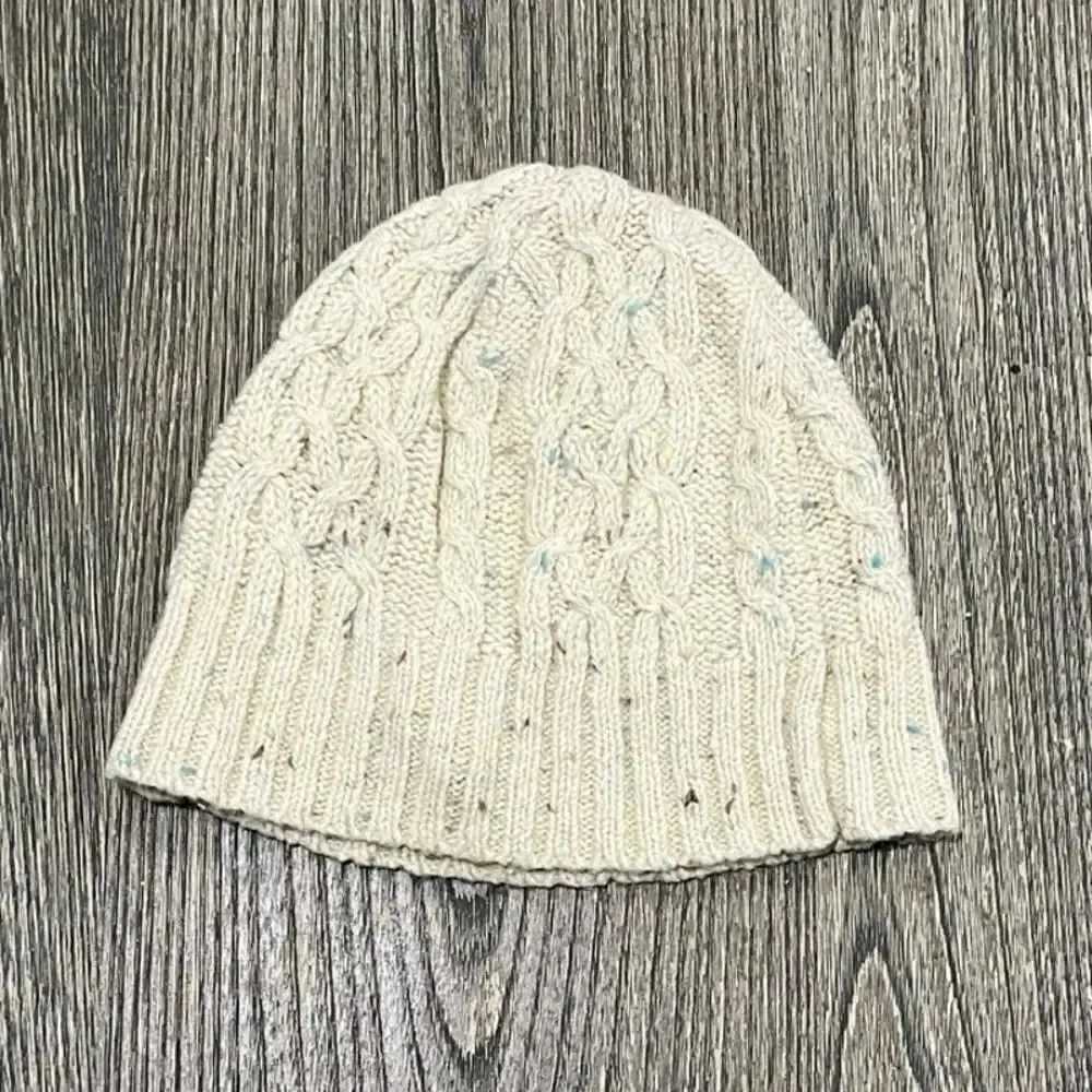Rip Curl The Search Toddler Girls Cable Knit Beanie Ramie Wool Blend Ivory OS